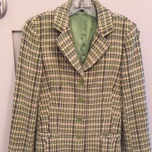 Theory green wool jacket.